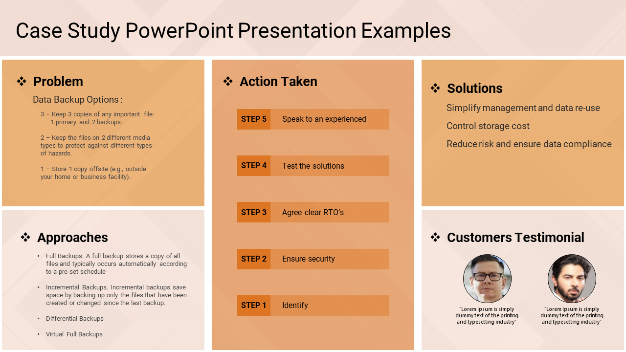 Case Study PowerPoint Presentation Examples-5-orange